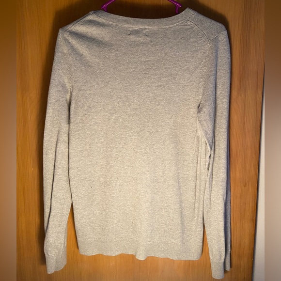 J. Crew Teddie Grey Knit French Bulldog Holiday Sweater Small Cotton Christmas - Picture 2 of 4